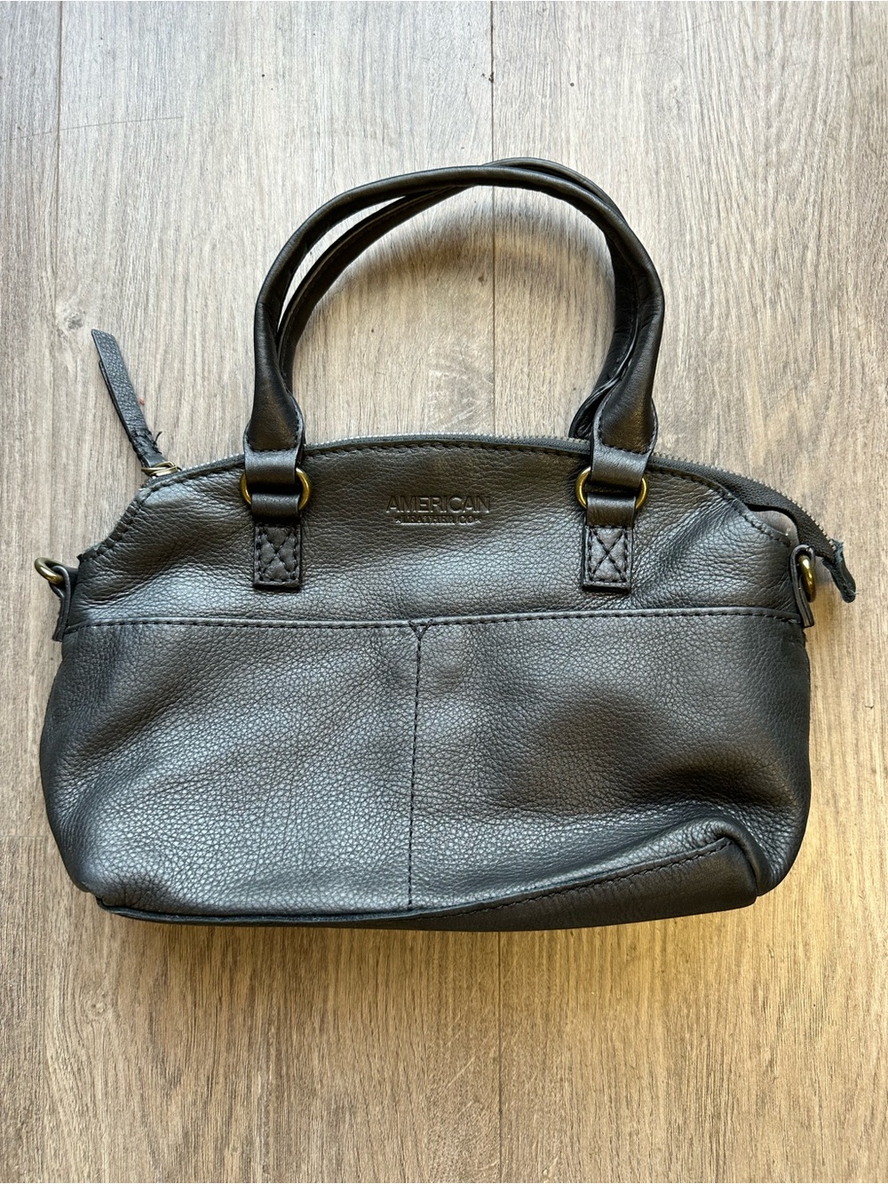 American Leather Co. Black Leather Purse